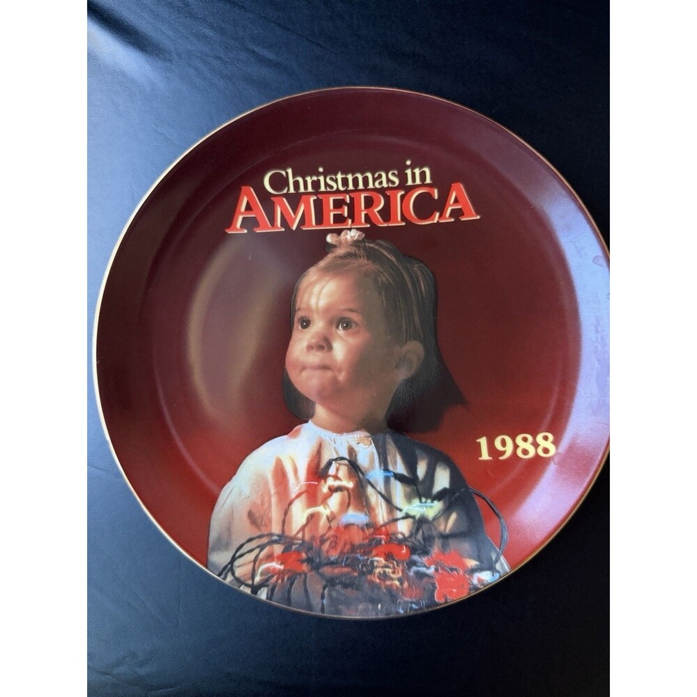 Christmas in America Collector Plate 1st Issue Limited Edit 1988 Robin Hood VTG